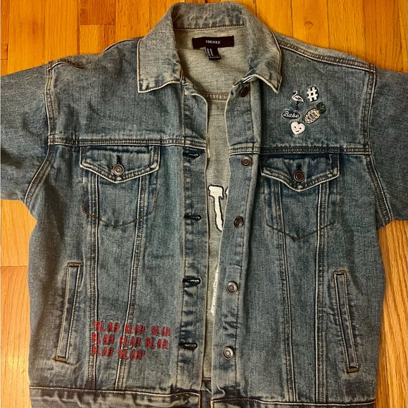 VINTAGE JEAN JACKET "DO NOT DISTURB"! - Picture 3 of 5